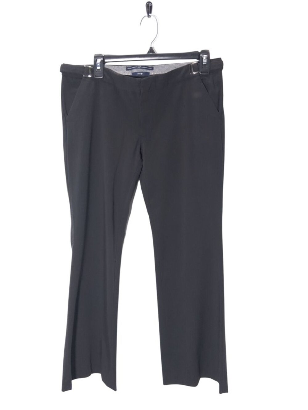 Gap Womens Black Straight-Leg Dress Pants Size 10 With Front & Back Pockets